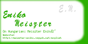 eniko meiszter business card